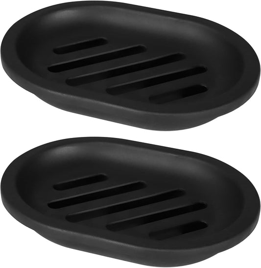 Soap Dish for Shower, 2pcs Soap Dishes Soap Savers for Bar Soap, Soap Bar Holder Shower with Drip Tray, V1258-DP02-B-2056