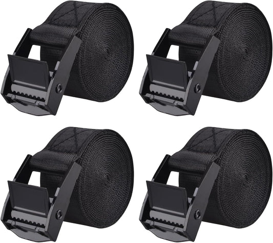 Cinch Tie Down Strap Lashing Straps Heavy Duty Nylon Straps with Cam Buckles for Cargo, Trucks, Boat, V1258-DP02-B-2061