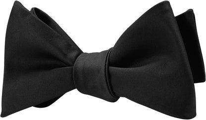 Mens Solid Bowtie Woven Self Tie Bow Ties Tuxedo & Wedding Bowties V1258-DP02-B-2071