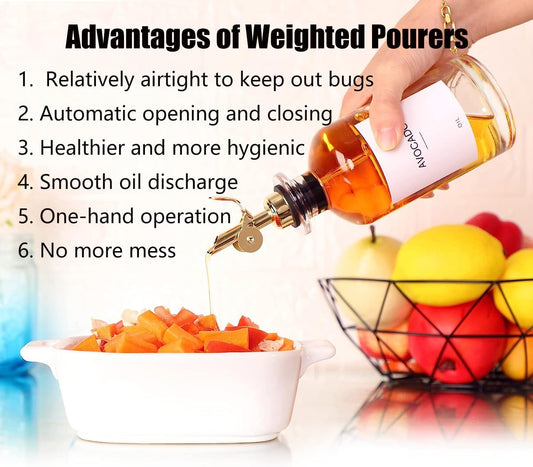 2 Pack Liquor Pour Spout, Auto Flip Olive Oil Dispenser Spout, Pour Spout for Liquor Bottles, Olive Oil V1258-DP02-B-2075