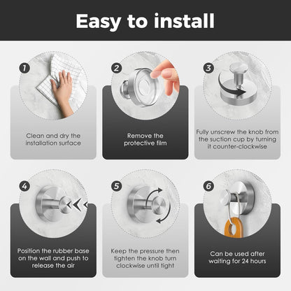 Shower Hooks for Inside Shower,Suction Cup Hooks for Glass Window,Removable Towel Hooks for Bathrooms,2 V1258-DP02-B-2080