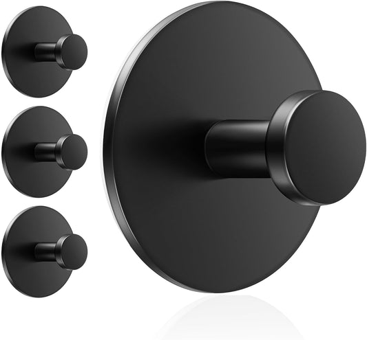 Multifunctional Towel Hooks for Bathroom Wall - Extra Sticky Stainless, Holds up to 12LB, Coat Hooks Wall V1258-DP02-B-2083