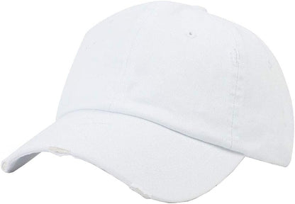 Ponytail Baseball Hat Distressed Retro Washed Womens Twill V1258-DP02-B-2094