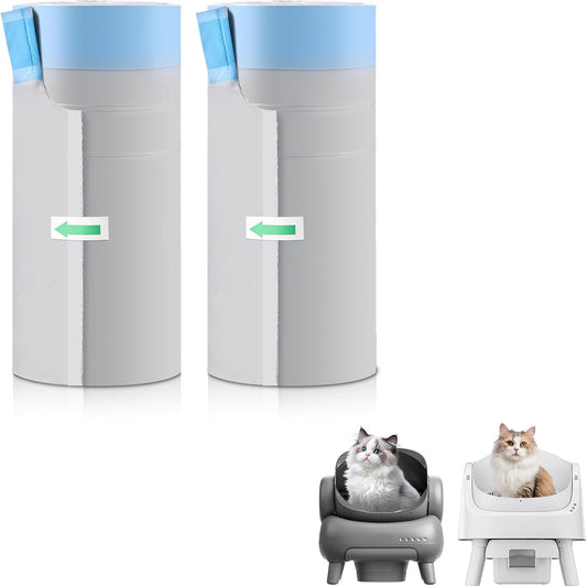 40 Count Automatic Cat Litter Box Bags for Petpivot Autoscooper 11/12 NeakasaM1 Open-Top Self-Cleaning Cat V1258-DP02-B-2095