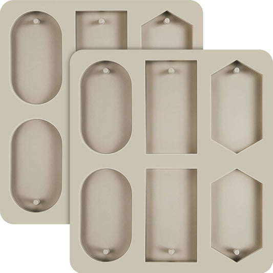 2 Pcs Silicone Wax Melt Molds Silicone Resin Keychain and Wax Sachets Epoxy Casting Jewelry Making Molds with V1258-DP02-B-211