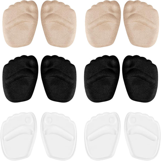 6 Pairs Metatarsal Pads for Women, Forefoot Cushion Inserts for Women Shoes, Non-Sliding Insole Pads for Open V1258-DP02-B-2118