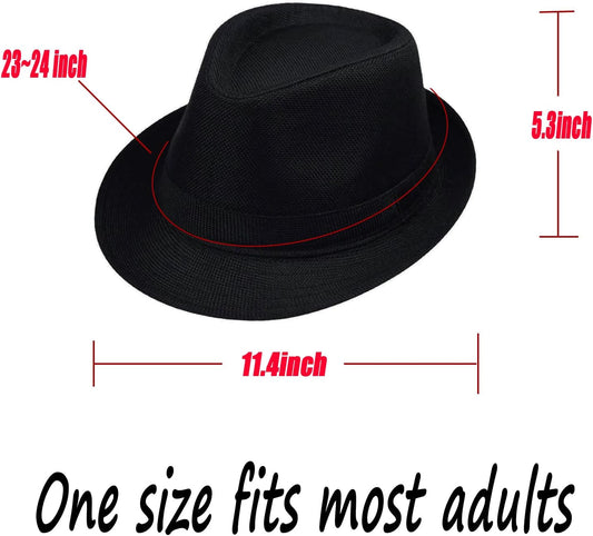 1920s Men Fedora Hat Cap for Men,Manhattan Hat for 1920s Mens Gatsby Costume Accessories V1258-DP02-B-2120