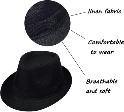 1920s Men Fedora Hat Cap for Men,Manhattan Hat for 1920s Mens Gatsby Costume Accessories V1258-DP02-B-2120