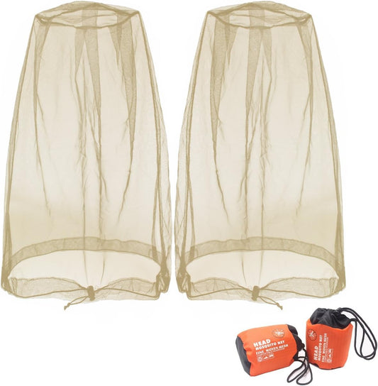 Mosquito Head Net Mesh, Face Neck Fly Netting Hood from Bugs Gnats Noseeums Screen Net for Any Outdoor Lover- V1258-DP02-B-2125