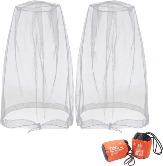 Mosquito Head Net Mesh, Face Neck Fly Netting Hood from Bugs Gnats Noseeums Screen Net for Any Outdoor Lover- V1258-DP02-B-2126