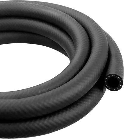 1/4 Inch ID NBR Rubber Hose, 10 Feet Fuel Hose Line Transfer Hose for Small Engine Black V1258-DP02-B-2129