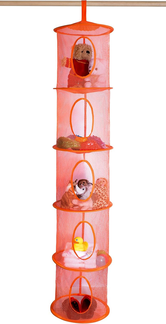 5-Shelf Storage Organizer - 12" X 59" - Hang in Your Children's Room or Closet - Fun Way to Organize Kids V1258-DP02-B-2147