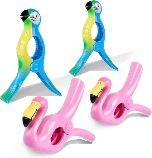 Beach Towel Clips, Jumbo Size Towel Clips for Beach Chairs Cruise Pool Patio or Daily Use-Secure Hang Seal, V1258-DP02-B-2161
