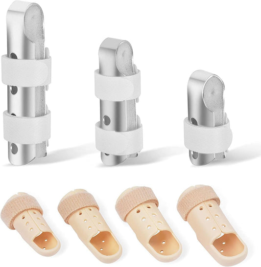 Finger Splint, 7PCS Finger Support Brace Stabilizer for Straightening Arthritis Knuckle Immobilization V1258-DP02-B-2163
