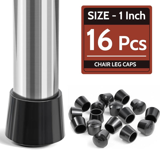 Chair Leg Caps, 1 Inch Rubber Chair Leg Floor Protectors, Thickened Non-Slip Indoor Outdoor Furniture Cups V1258-DP02-B-2167