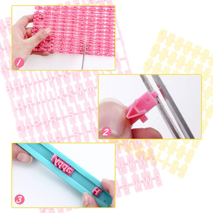 225 Pcs Cookie Letter Number Stamp Set Fondant Clay Biscuit Baking DIY Mini Tool Decorations Alphabet Number V1258-DP02-B-217