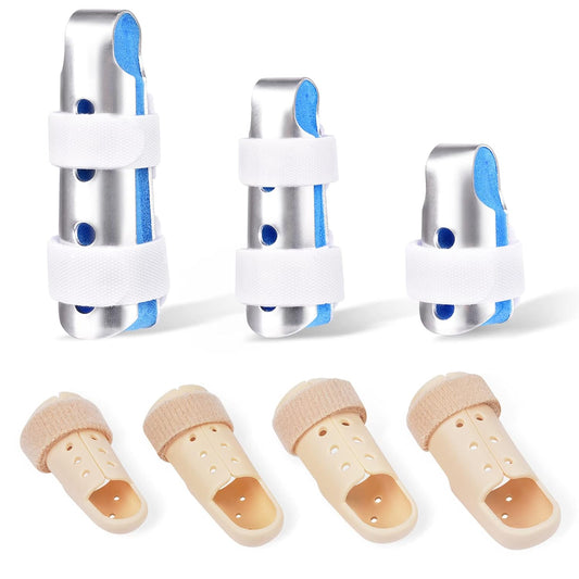 Finger Splint, 7PCS Finger Support Brace Stabilizer for Broken Straightening Arthritis Knuckle V1258-DP02-B-2173