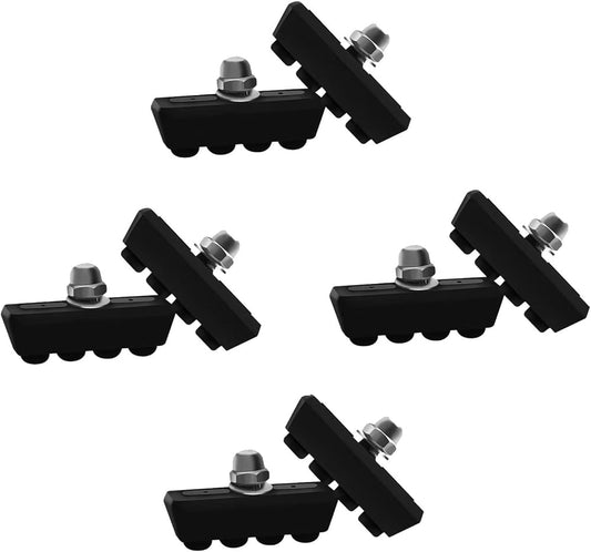 4 Pairs (8 Pieces) Bike Brake Pads,Rubber V-Brake Pads for Mountain & Road Bicycles, Quiet & Non-Skid Cycling V1258-DP02-B-2197