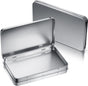 2 Pack Rectangular Metal Tin Box with Lid Metal Hinged Lid Tin Empty Box Container Storage for Watercolor V1258-DP02-B-220