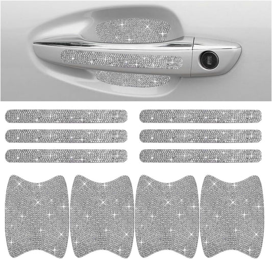 Bling Car Door Handle Protector, Bling Auto Doors Handles Sticker Anti-Scratch, Universal Car Door Handle V1258-DP02-B-2205