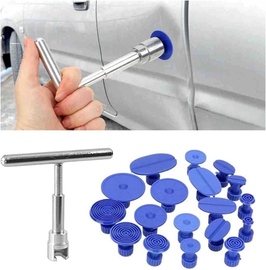 19PCS Car Dent Repair Puller, Paintless Dent Repair Tool with T-Shaped Puller, Universal Portable Auto Body V1258-DP02-B-2212