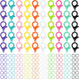 Multicolor Hard Plastic Clips Plastic Lobster Claw Clasps and Open Jump Rings, Cute Lanyard Snap Hooks for V1258-DP02-B-223