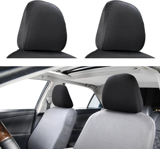 2 Packs Car Headrest Covers, Anti-Dirty Soft Headrest Comfort Seat Cover Protector, All-Season Universal Car V1258-DP02-B-2232