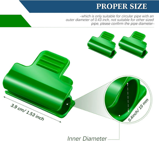 40 Pieces Greenhouse Clamps Film Row Cover Netting Tunnel Hoop Clip Frame Shading Net Rod Clip Greenhouse V1258-DP02-B-224