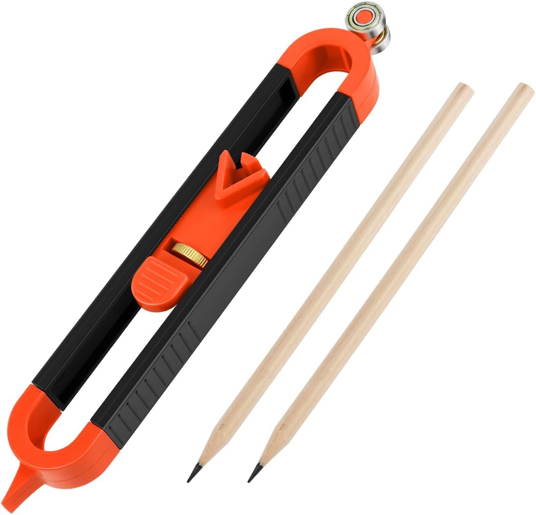 1 Pack Precise Contour Scribe Tool with 2 Pencil, Upgrade Contour Measuring Tool with Adjustable Lock for V1258-DP02-B-2240