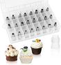 24 Piece Piping Tips Set, Icing Piping Nozzles with Storage Box, Stainless Steel Nozzles Tip for Cake V1258-DP02-B-2248