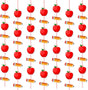 4 Strings Pencil Apple Garland Banner Welcome Back to School Decorations for Classroom Office Photo Props V1258-DP02-B-2304