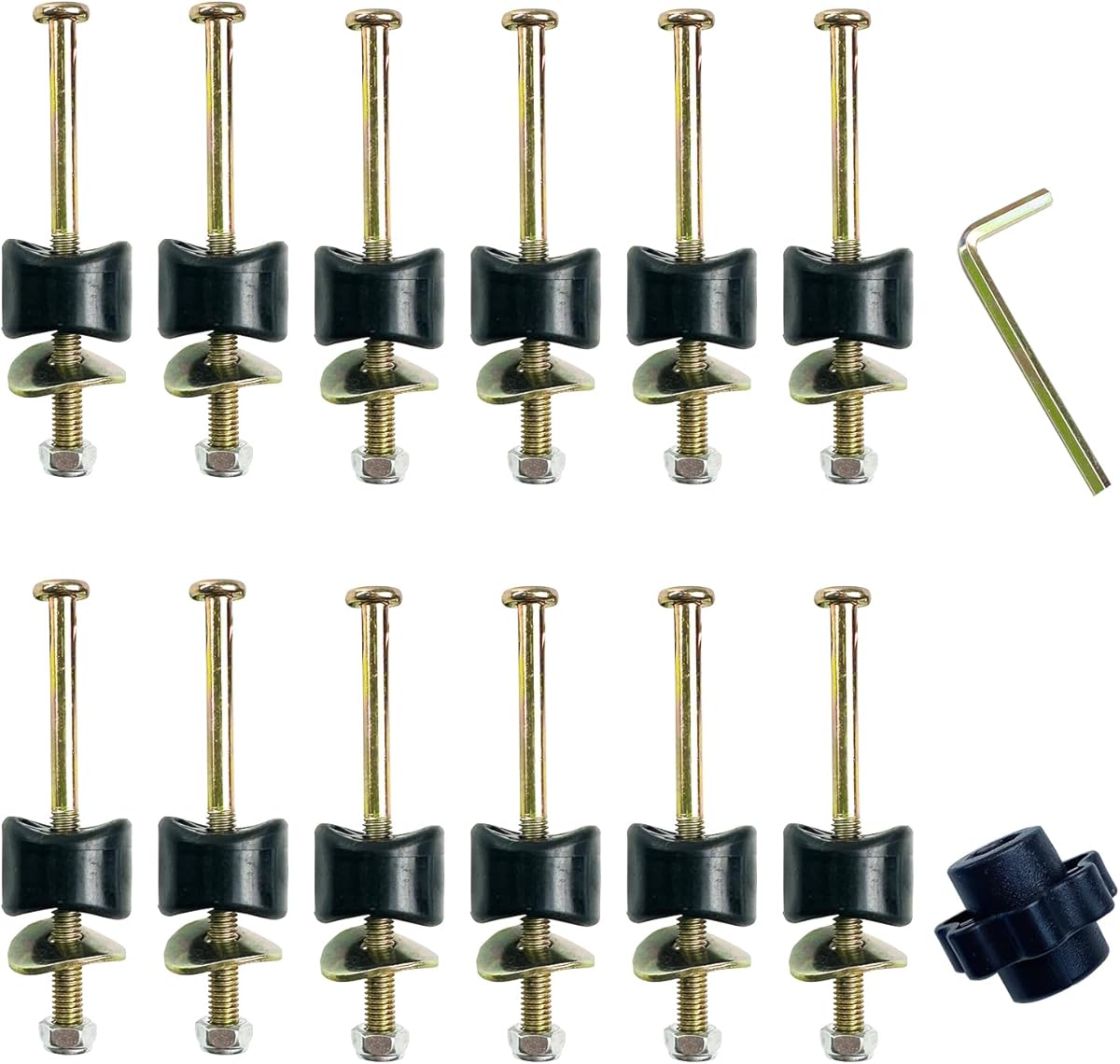 12 PCS Long Trampoline Screws and Bolts, Trampoline Bolts and Nuts, Trampoline Enclosure Pole Gap V1258-DP02-B-2318