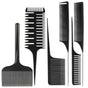 6 Pcs Highlighting Hair Combs Set, 3-way Hair Sectioning, Dyeing, Rat Tail Lifting Comb for Weaving Foiling V1258-DP02-B-232