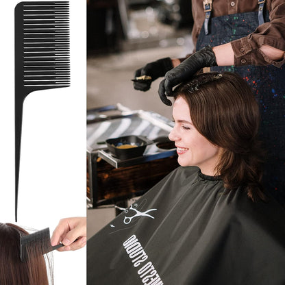6 Pcs Highlighting Hair Combs Set, 3-way Hair Sectioning, Dyeing, Rat Tail Lifting Comb for Weaving Foiling V1258-DP02-B-232