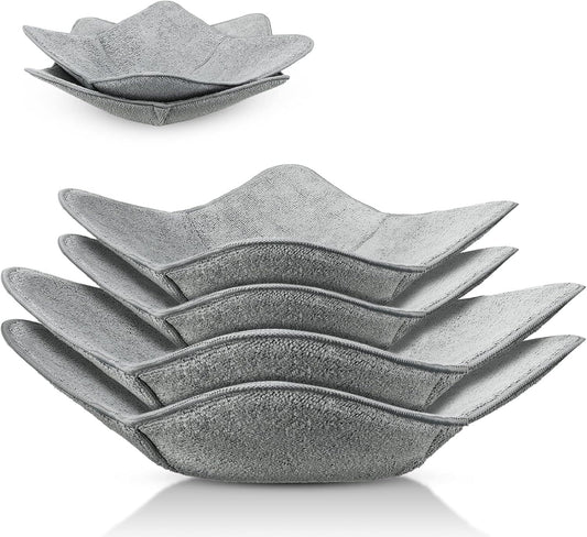 Microwave Bowl Cozy Holders for Hot Food Bowl Pot Plate in 2 Sizes Heat Proof Polyester Potholder Protector V1258-DP02-B-233