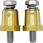 M8 Thread Brass Battery Terminal Charging Posts, Battery Post Adapter (+/-) with Solid M8 Bolts as Male Posts V1258-DP02-B-2333