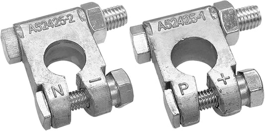 Military Spec Battery Terminal End, Top Post Battery Terminal Set for Marine Car Boat RV and Vehicles (1 Pair) V1258-DP02-B-2339