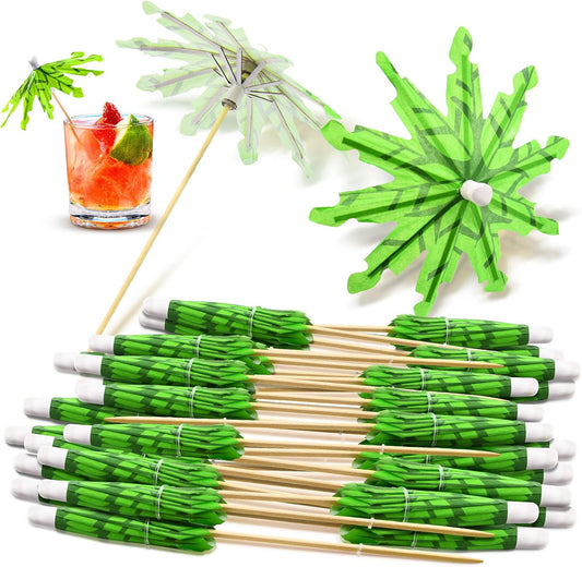 40 Pcs Drink Umbrellas Cocktail Picks, Coconut Palm Tree Cocktail Umbrellas for Drinks, Mini Paper Umbrella V1258-DP02-B-234
