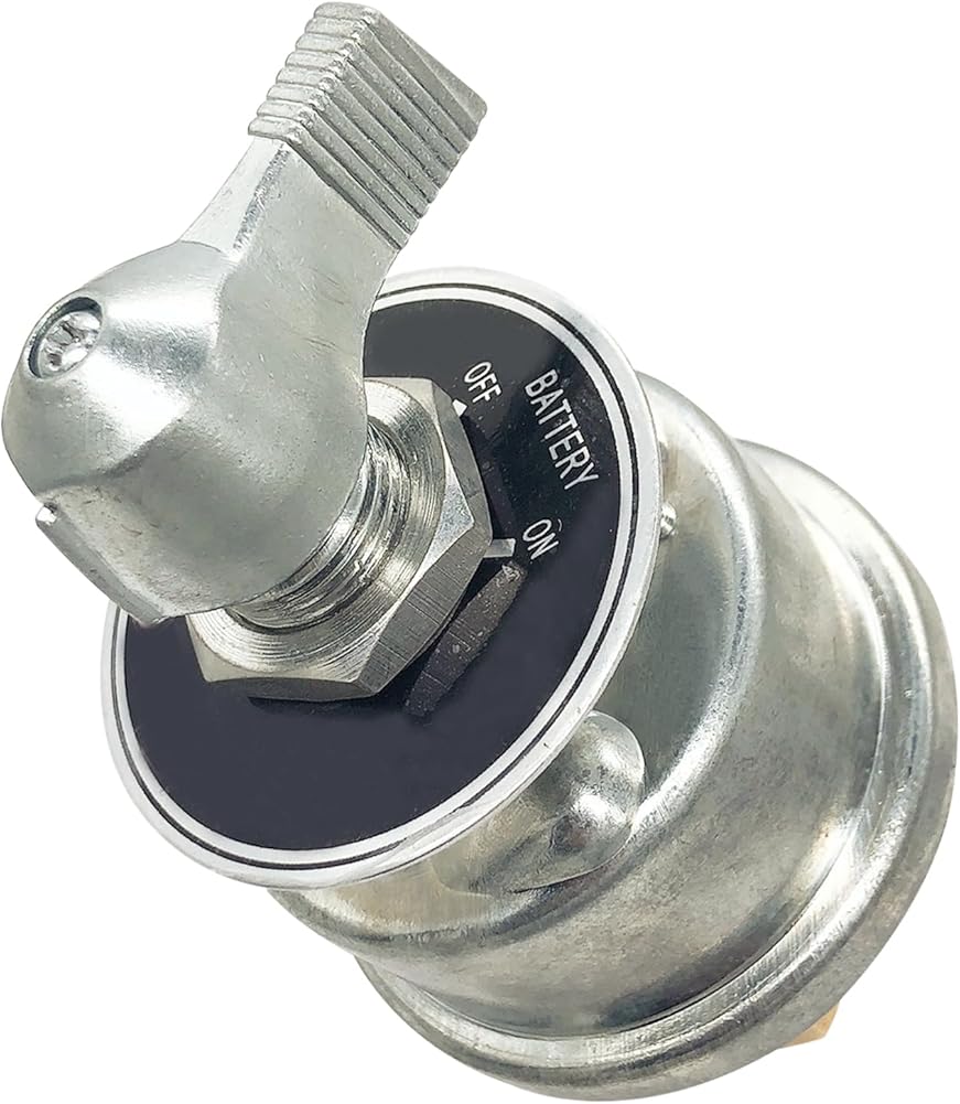 Battery Disconnect Switch 12V - 48V, Master Battery Switch Disconnect Power Cut Shut Off for Car, RV and Boat V1258-DP02-B-2364