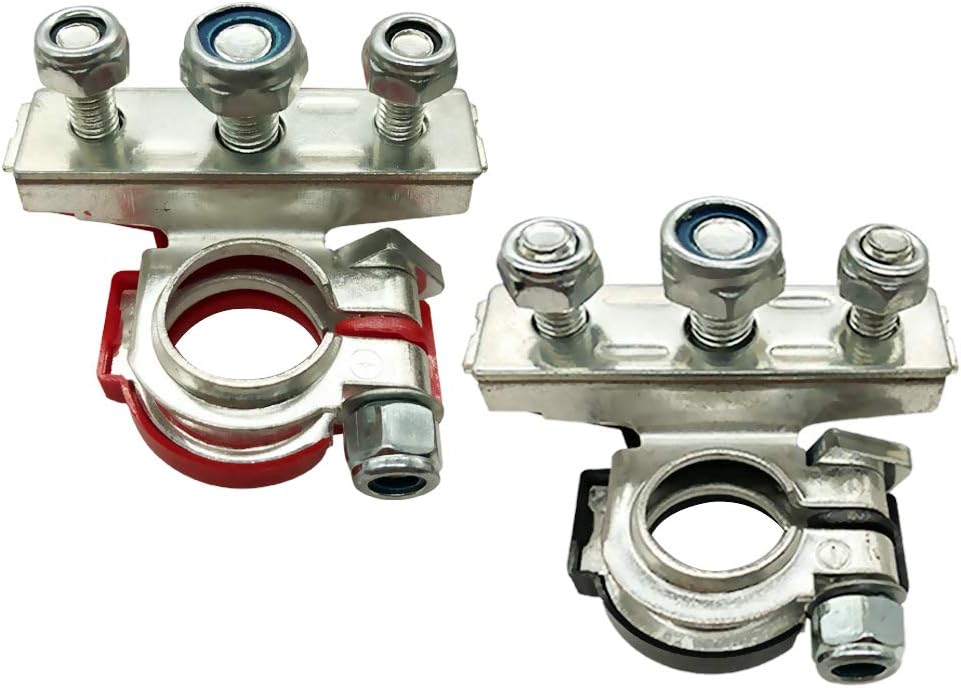Battery Terminal Ends Connectors Clamps, Tinned Copper Battery Terminal Protector with 3 Mounting Studs for V1258-DP02-B-2380