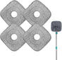 4 Pack Square Reusable Microfiber Mop Pads Fit for True & Tidy Spin Mop, Machine Washable Refill, Super V1258-DP02-B-2385