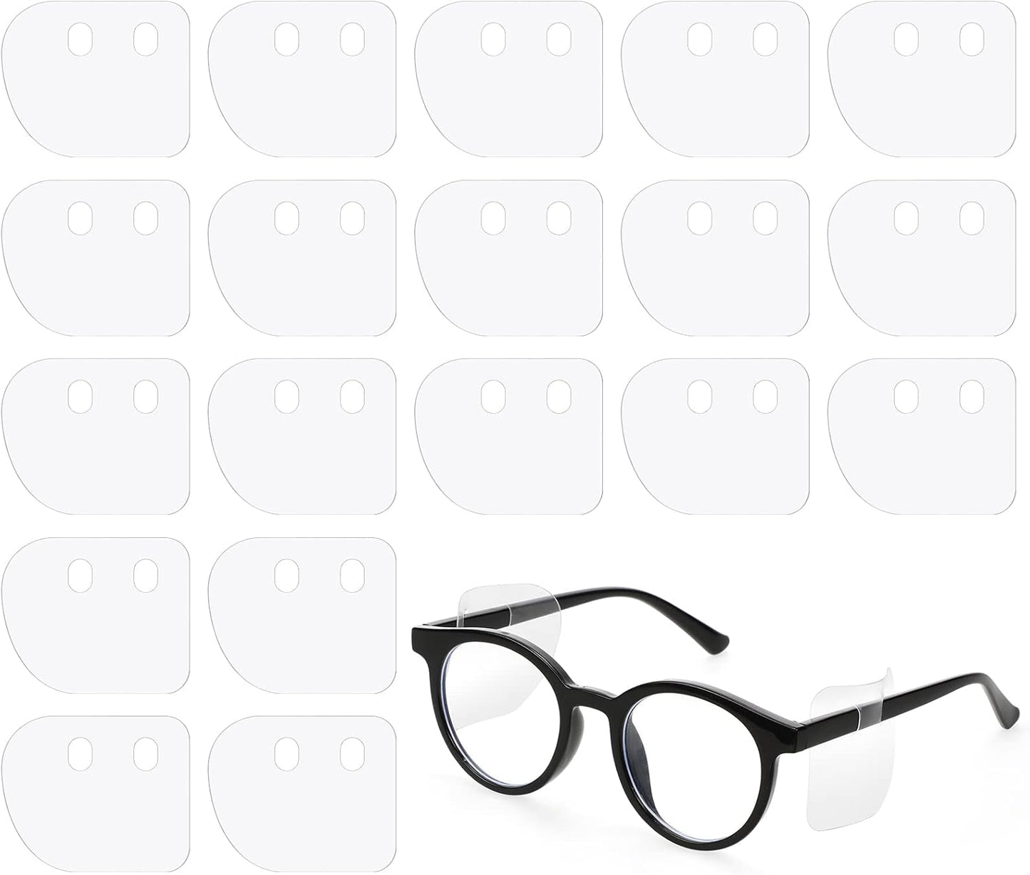 Clear Glasses Safety Side Shields Plastic Protector Shield for Glasses Slip on Side Guards Fit Most Frames V1258-DP02-B-2399