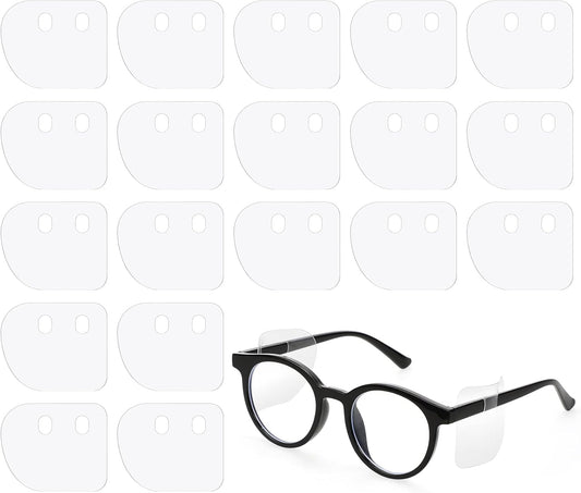 Clear Glasses Safety Side Shields Plastic Protector Shield for Glasses Slip on Side Guards Fit Most Frames V1258-DP02-B-2399