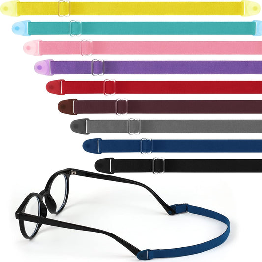 9 Pcs Kids Glasses Strap with Snap Button Elastic Adjustable Eyeglass Band Nonslip Glasses Holder for Kids V1258-DP02-B-2400
