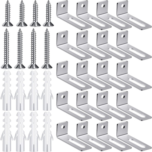 20 Set Whiteboard Brackets Whiteboard Installation Hardware Kit Mounting Wall Hanging Brackets Include Hanger V1258-DP02-B-2402