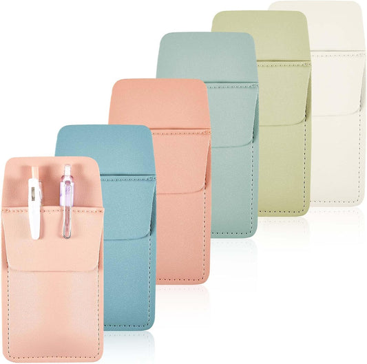6 Pcs Pocket Protector for Men Women Faux Leather Pen Holder Pouch Multipurpose Pocket Saver Pencil Holder V1258-DP02-B-2429