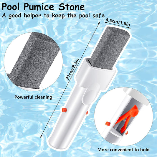 3 Pieces Pool Pumice Stone with Handle Erase Rust Stain Spot Remover Pool Tile Calcium Cleaning Tools Pumice V1258-DP02-B-245