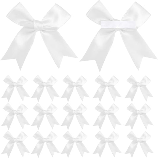 100 PCS Gift Wrap Bows Premium Satin Ribbon Bows 3.3 Inch Craft Bows for Gift Wrapping DIY Treat Bags Holiday V1258-DP02-B-2459