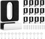 12 Pack Heavy Duty Metal Mirror Clips Kit with Screws & Rubber Pads for Frameless Mounting - Wall Tile V1258-DP02-B-2471