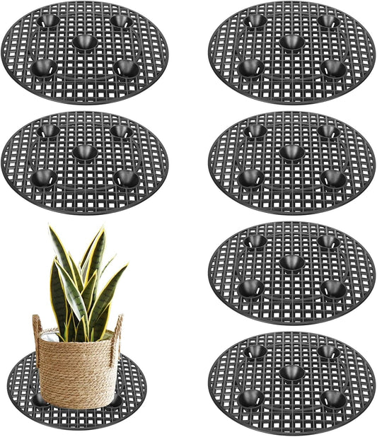 8 Pcs Big Potted Plant Stands-Patio & Deck Floor Protector,Plant Level Pot Elevator for Indoor Outdoor Garden V1258-DP02-B-2481